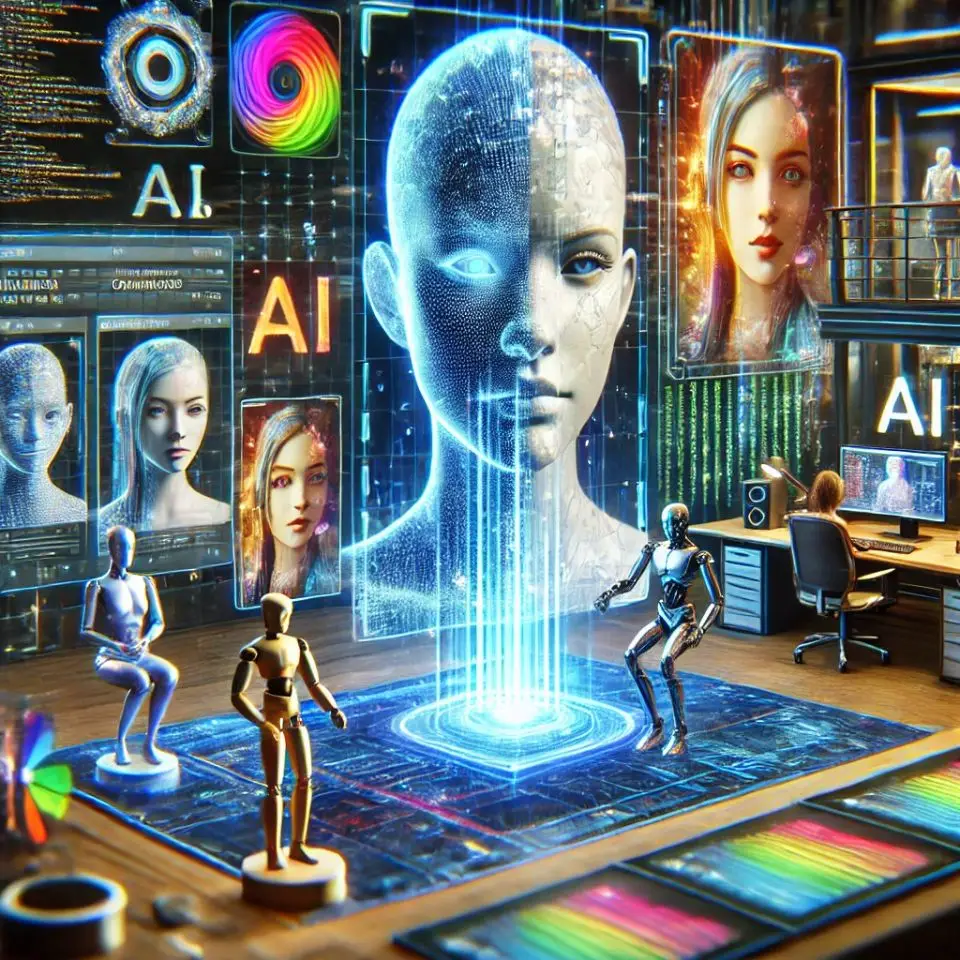 Using-AI-technology-to-create-content-and-characters-in-online-movies